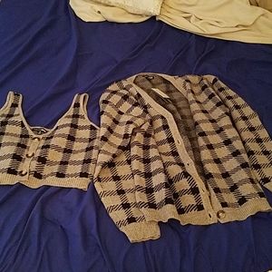 Plaid two piece top